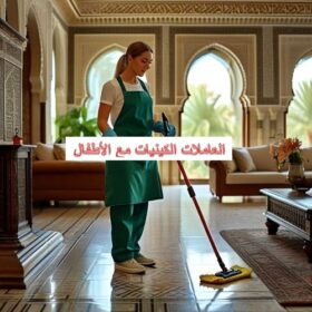 العاملات الكينيات مع الأطفال